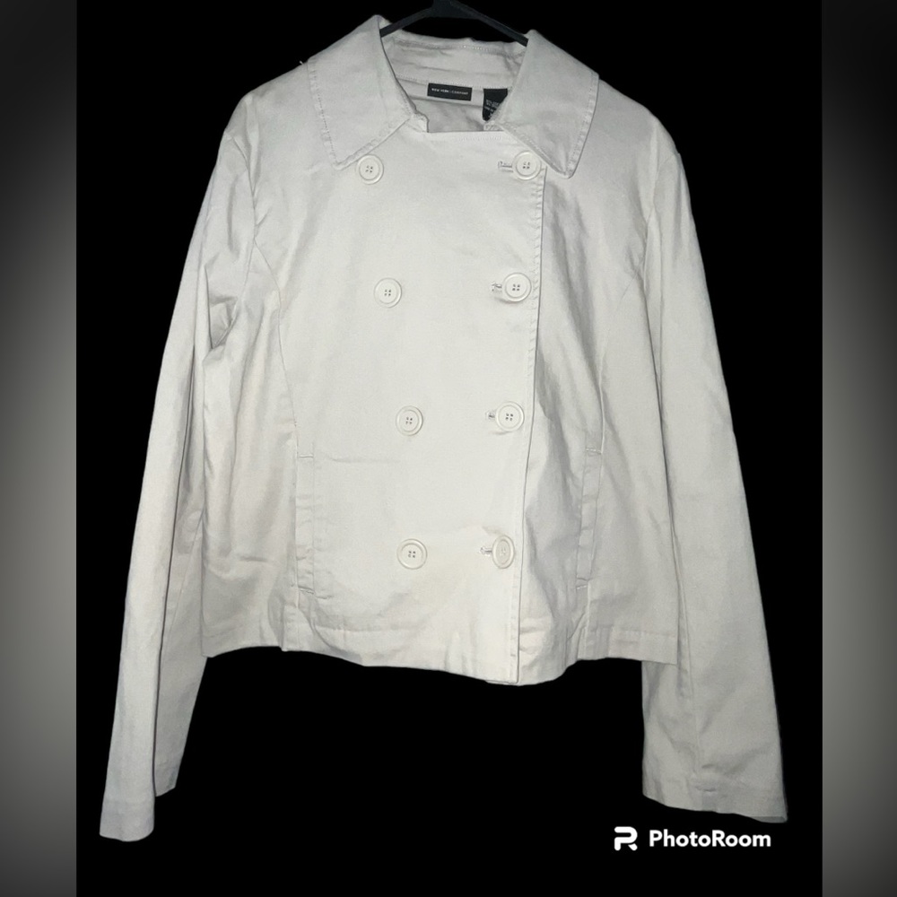 LIKE NEW New York & Company Stretch Khaki Jacket - Size XL